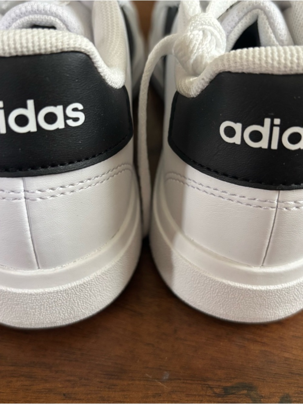 adidas White and Black Low-Top Sneakers - Picture 6 of 9